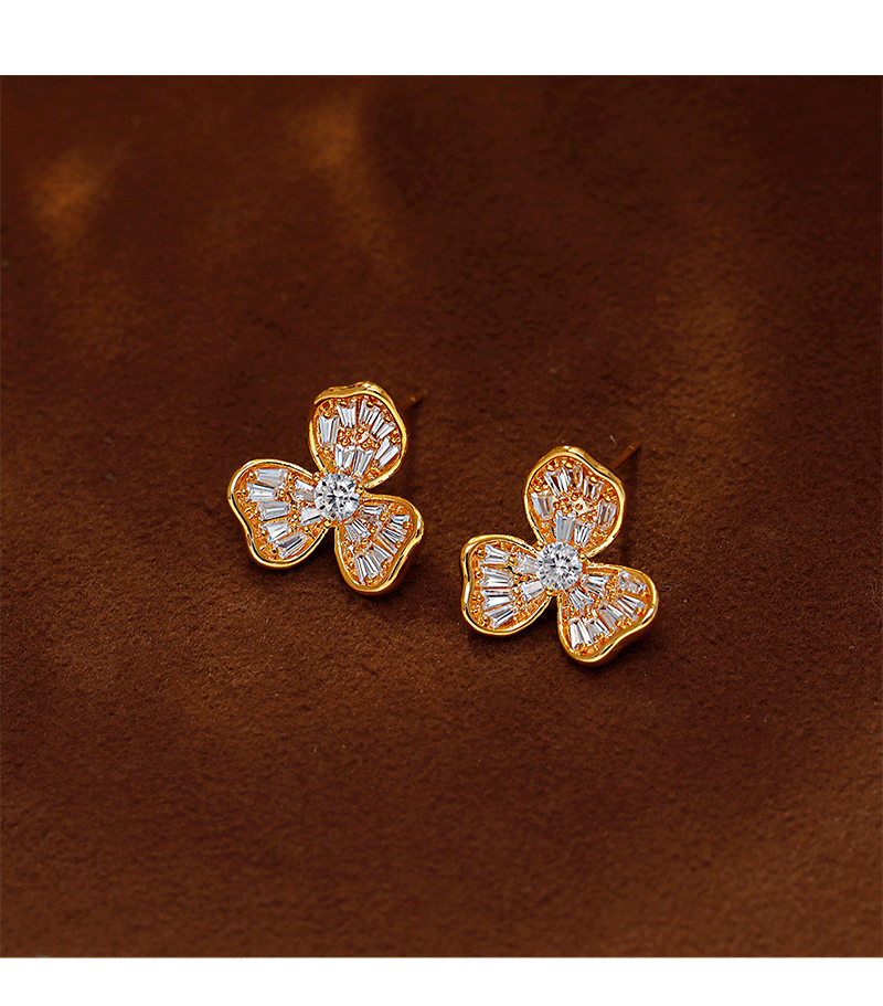 金色花朵珍珠耳环女2026新款爆款高级感耳钉巨好看独特漂亮耳饰品详情5