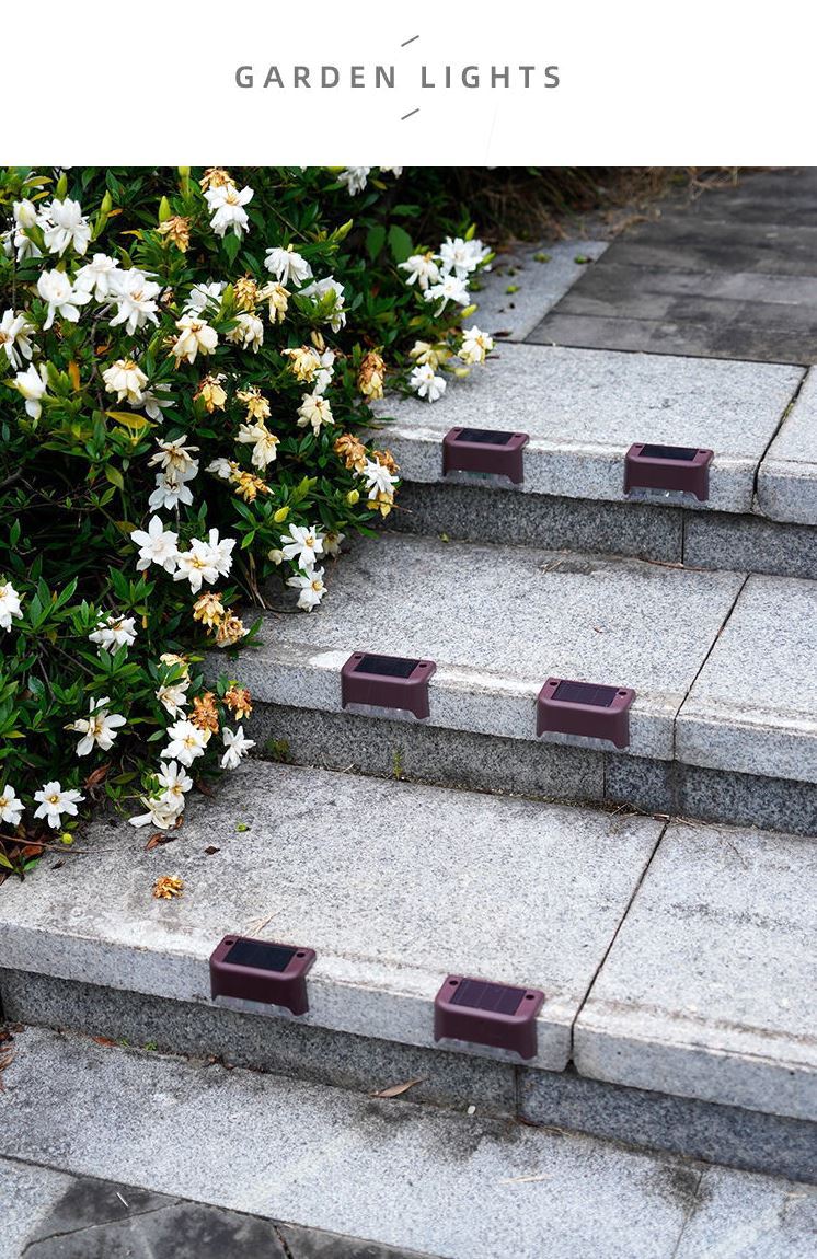 Solar garden lights, decorative lighting fixtures, staircase, household outdoor yard steps, wall lamps, waterproof outdoor sensor lights pic 8