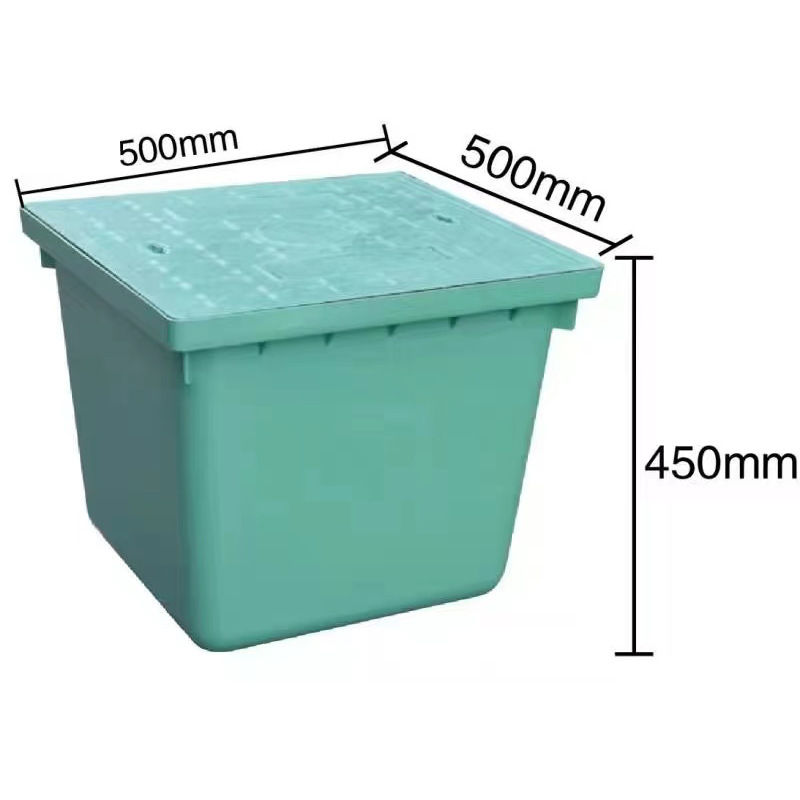 Integrated wiring well, PE plastic weak current well, finished power well cover, street lamp well, square SMC handhole well pic 11