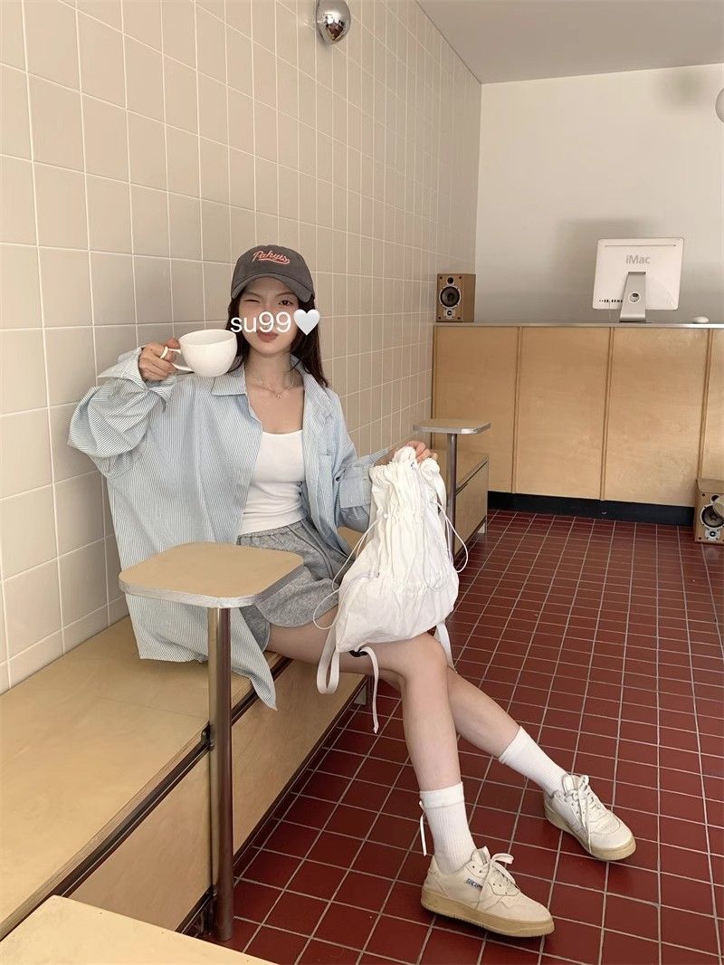 复古港风条纹衬衫外套女春夏长袖休闲垂感衬衣设计感上衣跨境批发详情29