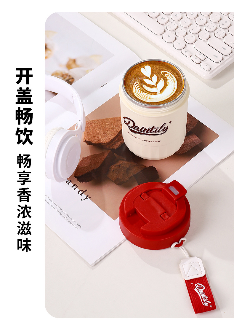 新款咖啡杯创意高颜值外出水杯便携随行杯子三层防烫不锈钢保温杯详情9