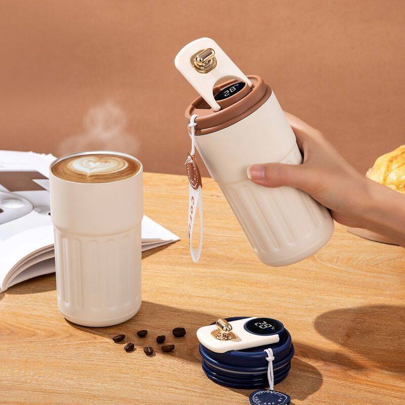 创意智能咖啡杯316不锈钢保温杯子礼品杯户外便携随行杯运动水杯详情2