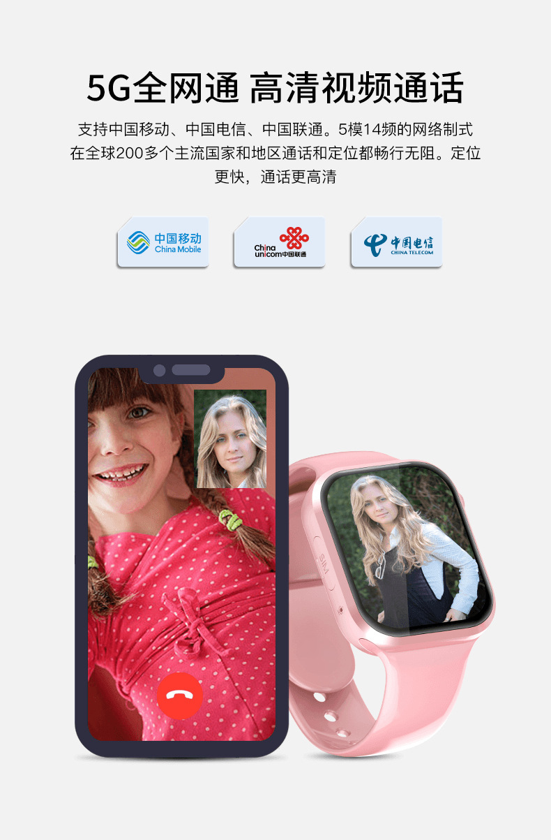 可插卡黑科技智能电话手表上网下载多功能初男女少年礼品一件代发详情9