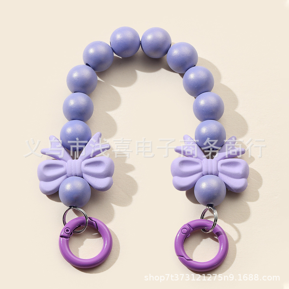 European and American InS-style cartoon acrylic round bead hand chain phone case diy accessory, mobile phone chain beaded for women pic 9