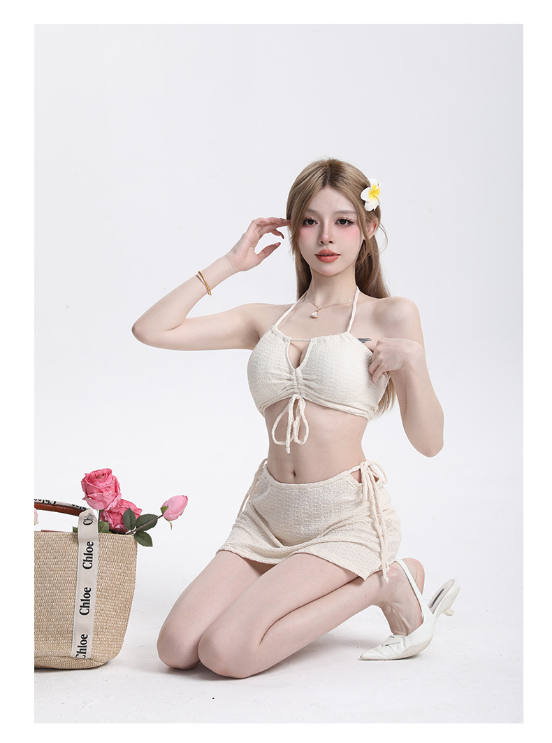 三件套泳衣女比基尼泳装性感网红风高级感显瘦胸垫ins风泡温泉详情11