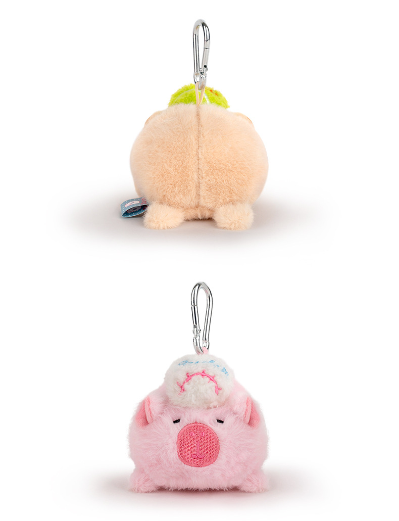 多爱正版拉线趴姿运动水豚毛绒公仔挂件可爱卡通豚鼠包包装饰批发详情7