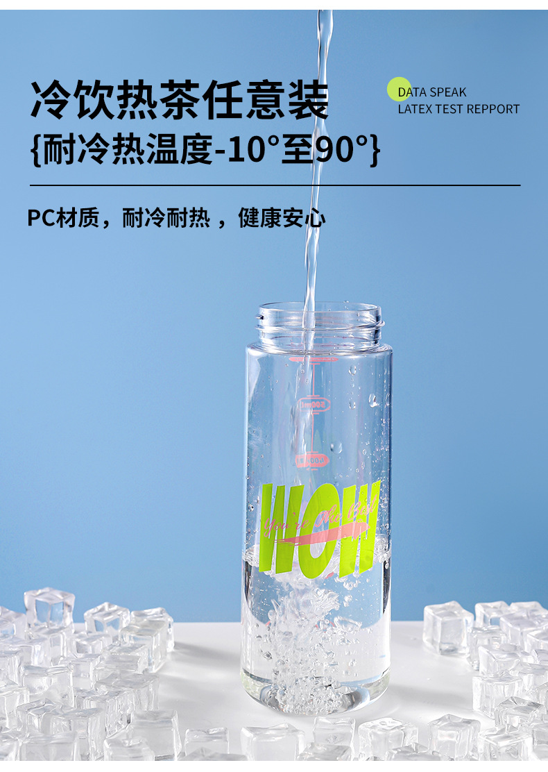 Creative and casual double-drinking plastic water cups, high appearance level student sports water cups, portable direct drinking flower tea cups, gift wholesale pic 18
