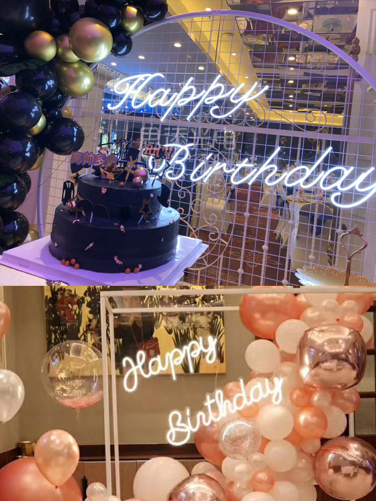 marryme嫁给我求婚灯霓虹灯发光字生日快乐led牌happybirthday燈详情4