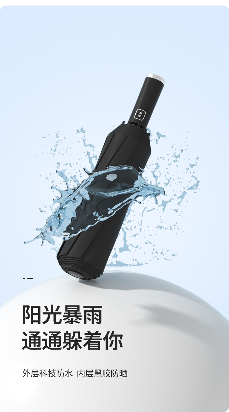 雨伞大号折叠高级感遮阳自动伞抗风暴大伞晴雨两用伞加大加固加厚详情13