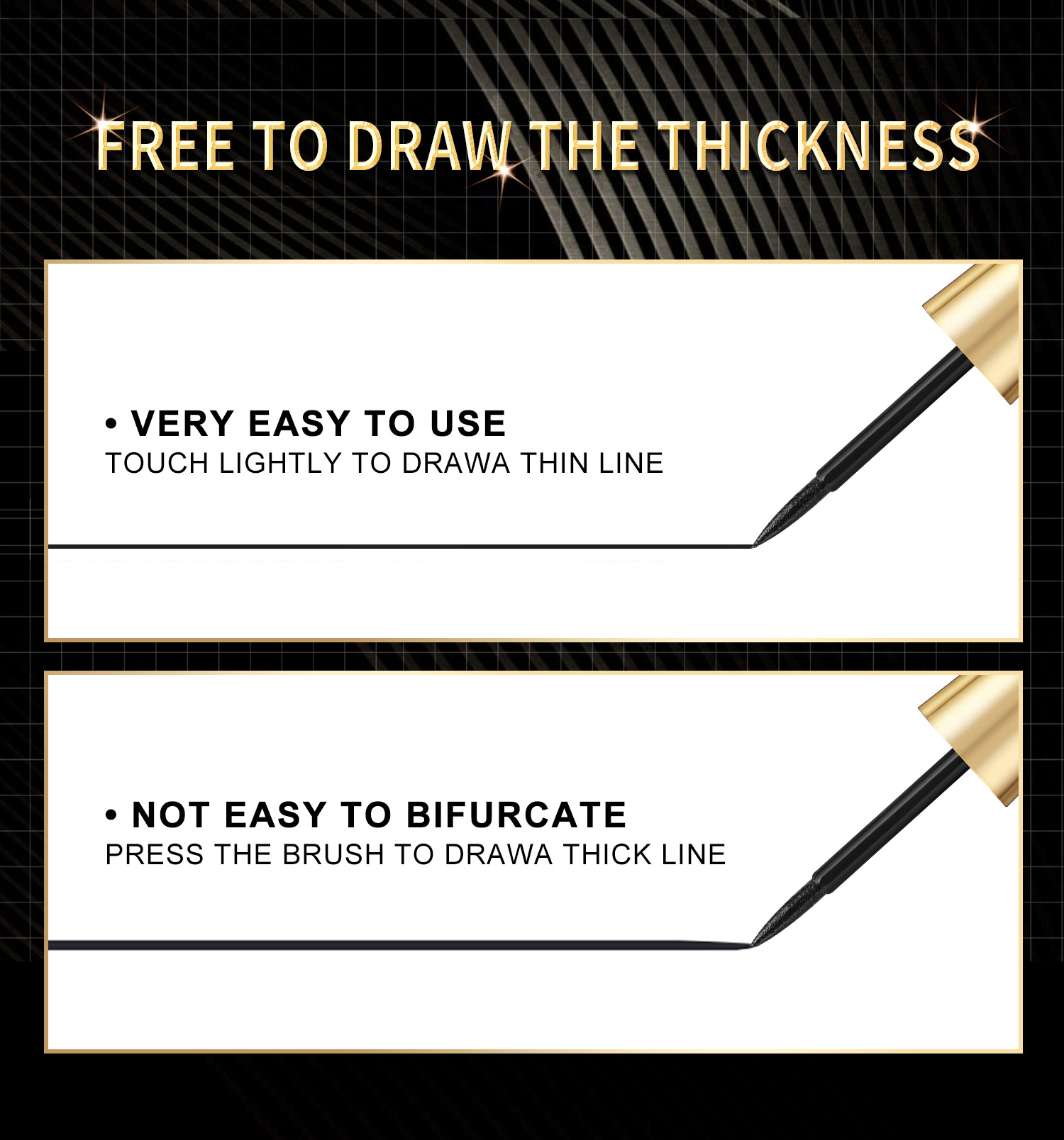 The cross-border BOB eyeliner pen has a matte finish and does not smudge pic 2