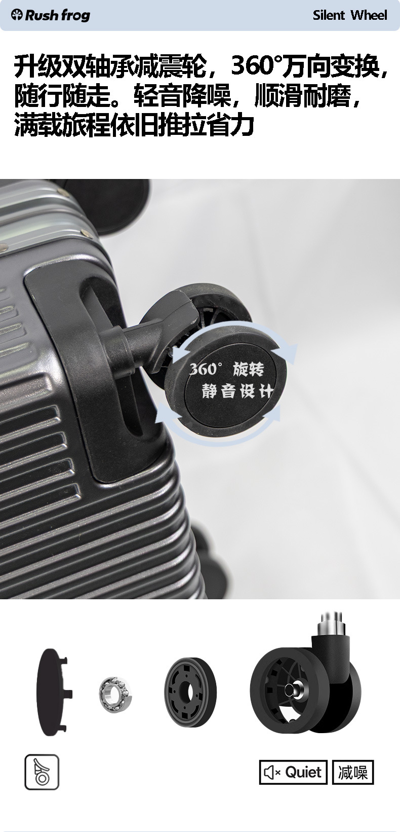 20-inch swivel wheel carry-on suitcase, 2025 new aluminum frame suitcase, TSA password lock, suitcase with handle pic 13