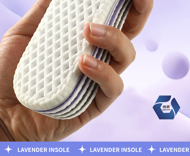 The insole is made of lavender, which is deodorizing, anti-odor, antibacterial, sweat-absorbing, breathable, highly elastic, shock-absorbing, comfortable for casual sports, and has a flat surface that feels like stepping on feces pic 6