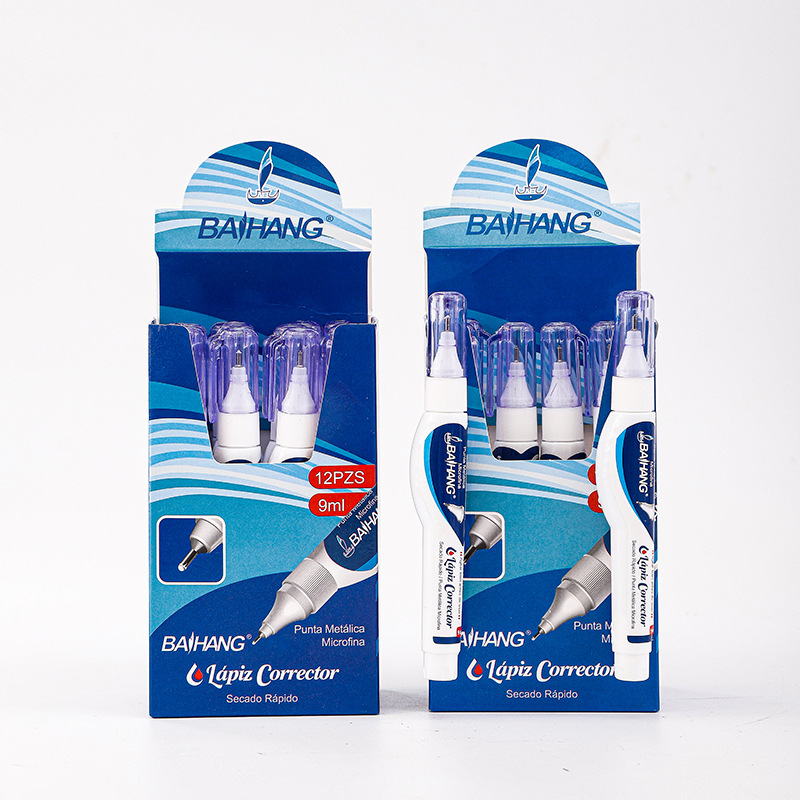 Baihang AS series correction fluid for students, quick-drying, large-capacity office stationery, and dual-purpose for brushing and correction pic 6