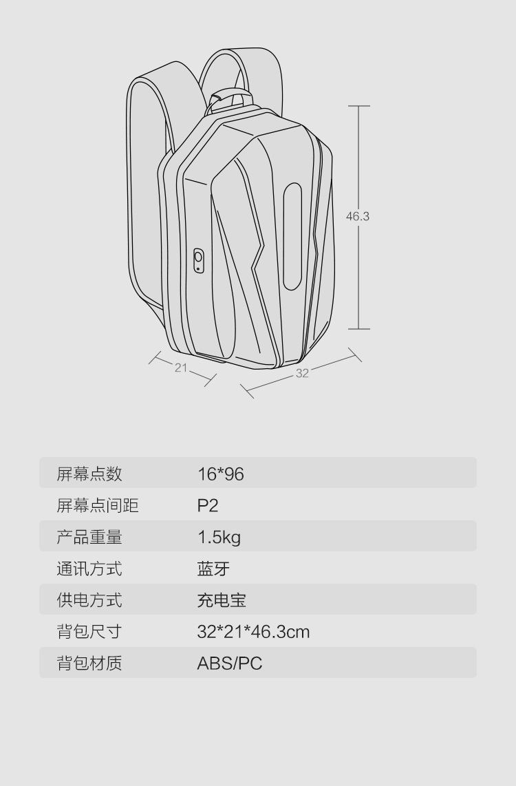 2024跨境loy进化者LED机车骑行潮流蓝牙背包DIY动画休闲摩托车头盔男包详情15