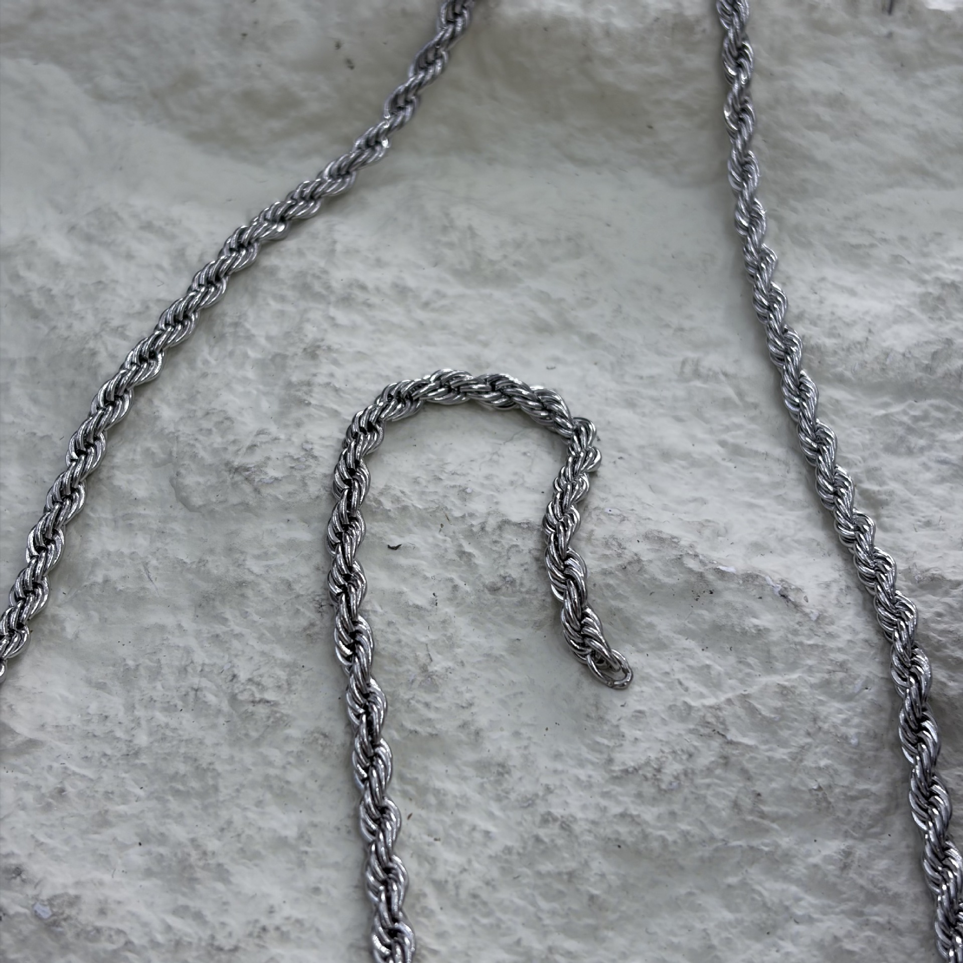 Metal twist chains, stainless steel twisted ropes, twist chains, jewelry accessories, bracelets, necklaces, semi-finished chains, multiple specifications pic 3