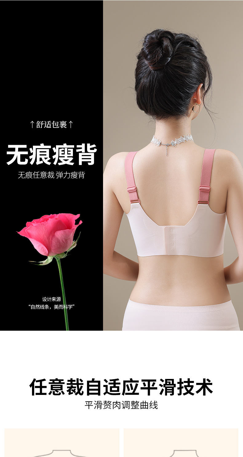 无痕大码运动束胸内衣女大胸显小胸全罩杯超薄款防下垂夏天文胸罩详情16