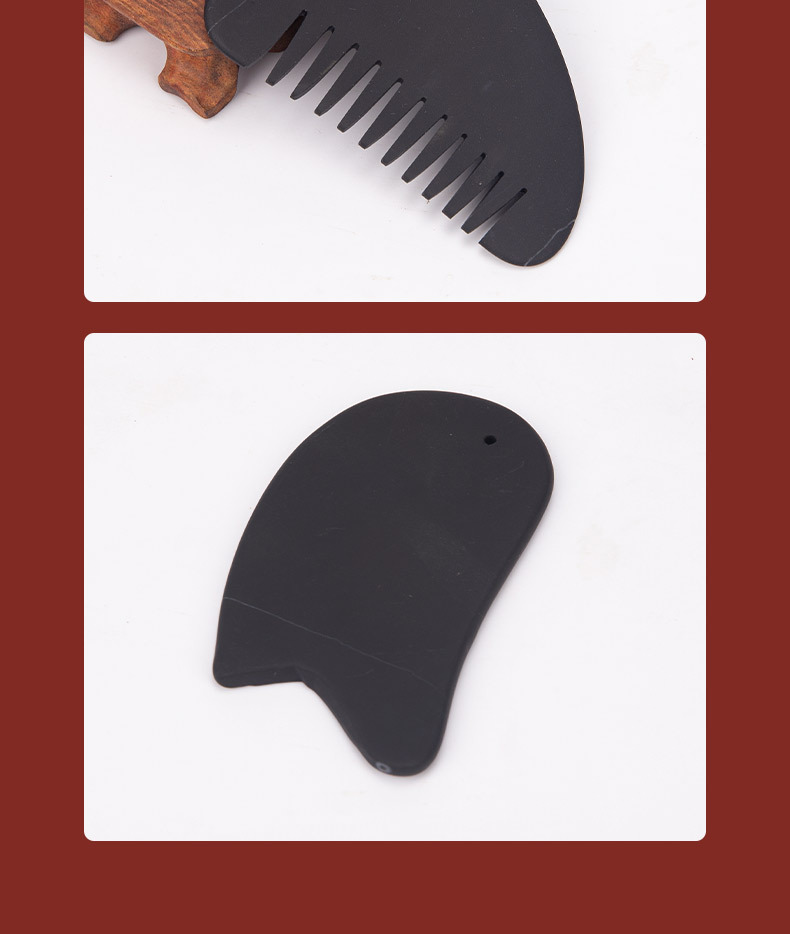 砭石刮痧板 面部美容全身通用脸部眼部刮痧按摩板 头部经络按摩梳详情8