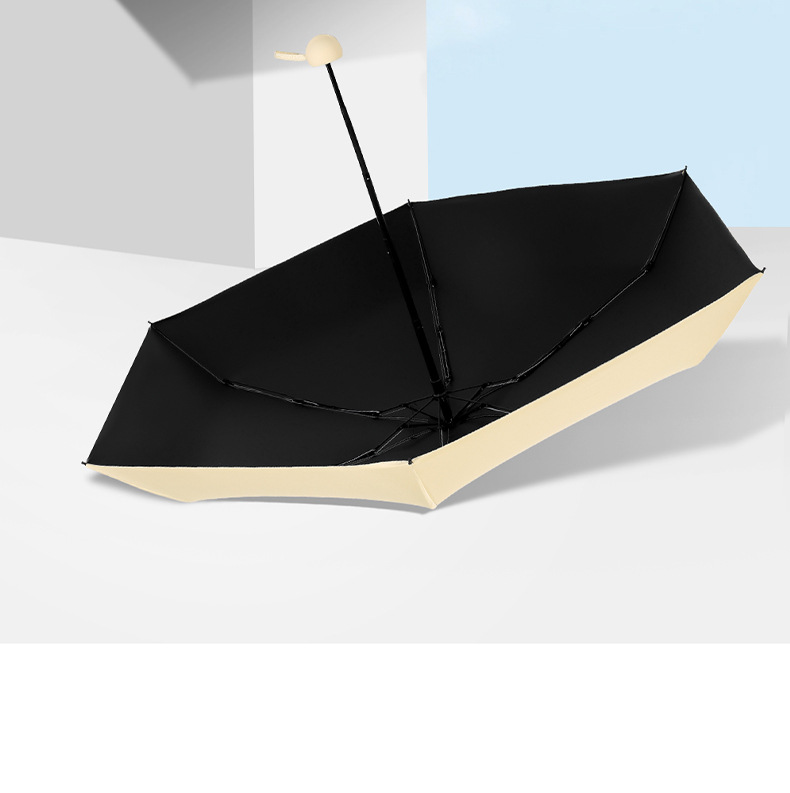 50% off umbrella, sun protection umbrella, mini pocket for women, compact and portable, black vinyl sunshade umbrella, capsule advertising umbrella pic 7