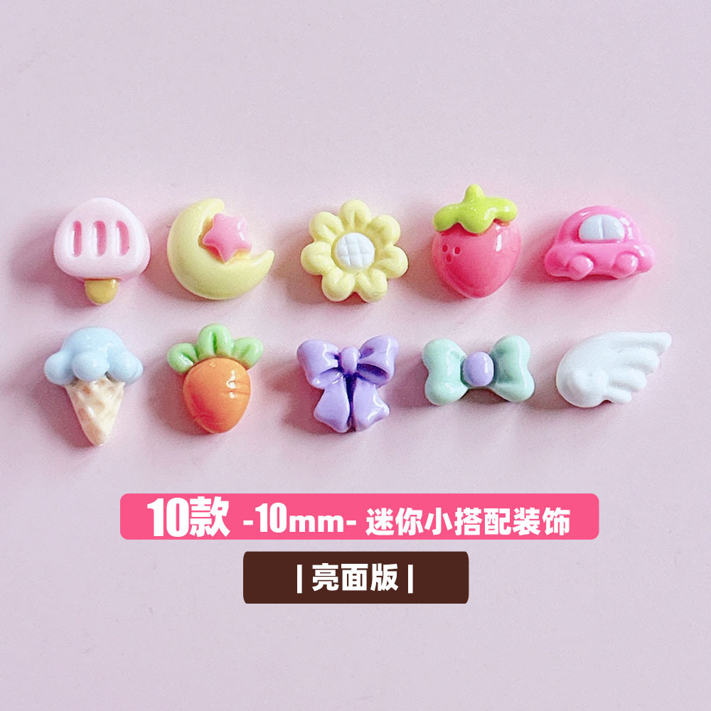 New mini product with bow, strawberry ice cream, diy hair clips, ear studs, nail art and handcrafted accessory stickers pic 11