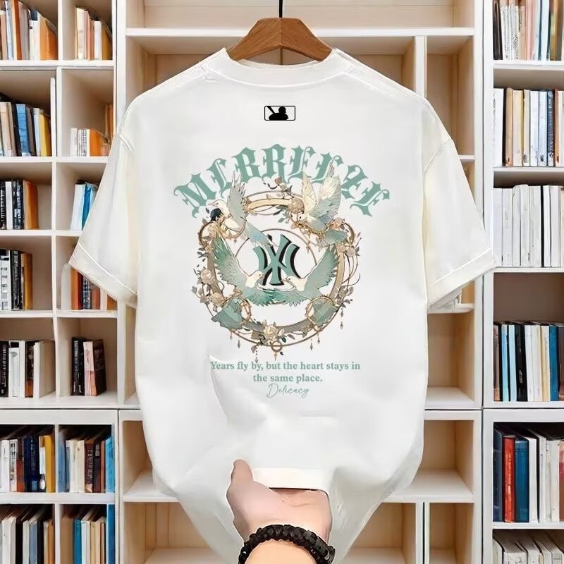 National trendy summer 2025 camiseta de manga corta hombre estampado cuello redondo cuerpo adolescente legging suelto camiseta pic 29