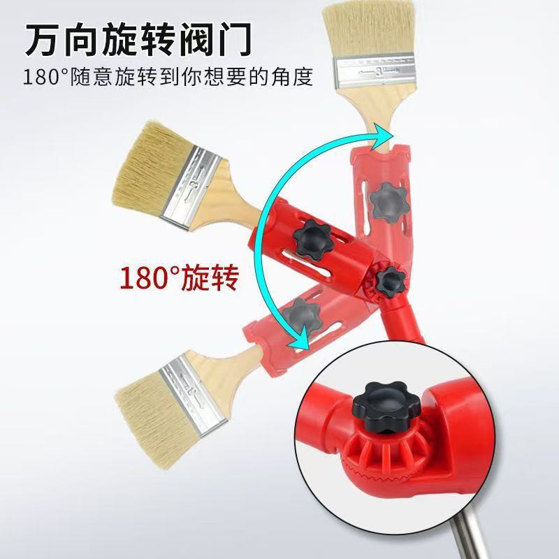 滚筒刷毛刷万向夹持器油漆刷延长夹子伸缩杆转换头油漆杆加长刷漆详情3