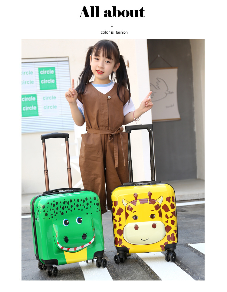 厂家批发儿童拉杆箱登机箱万向轮18寸卡通行李箱儿童箱密码旅行箱详情15