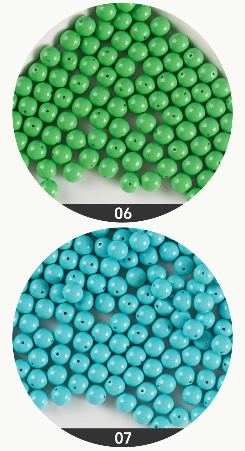 FGB千色玻璃米珠6mm实色小孔糖豆圆珠散珠手工串珠手链材料混珠详情7
