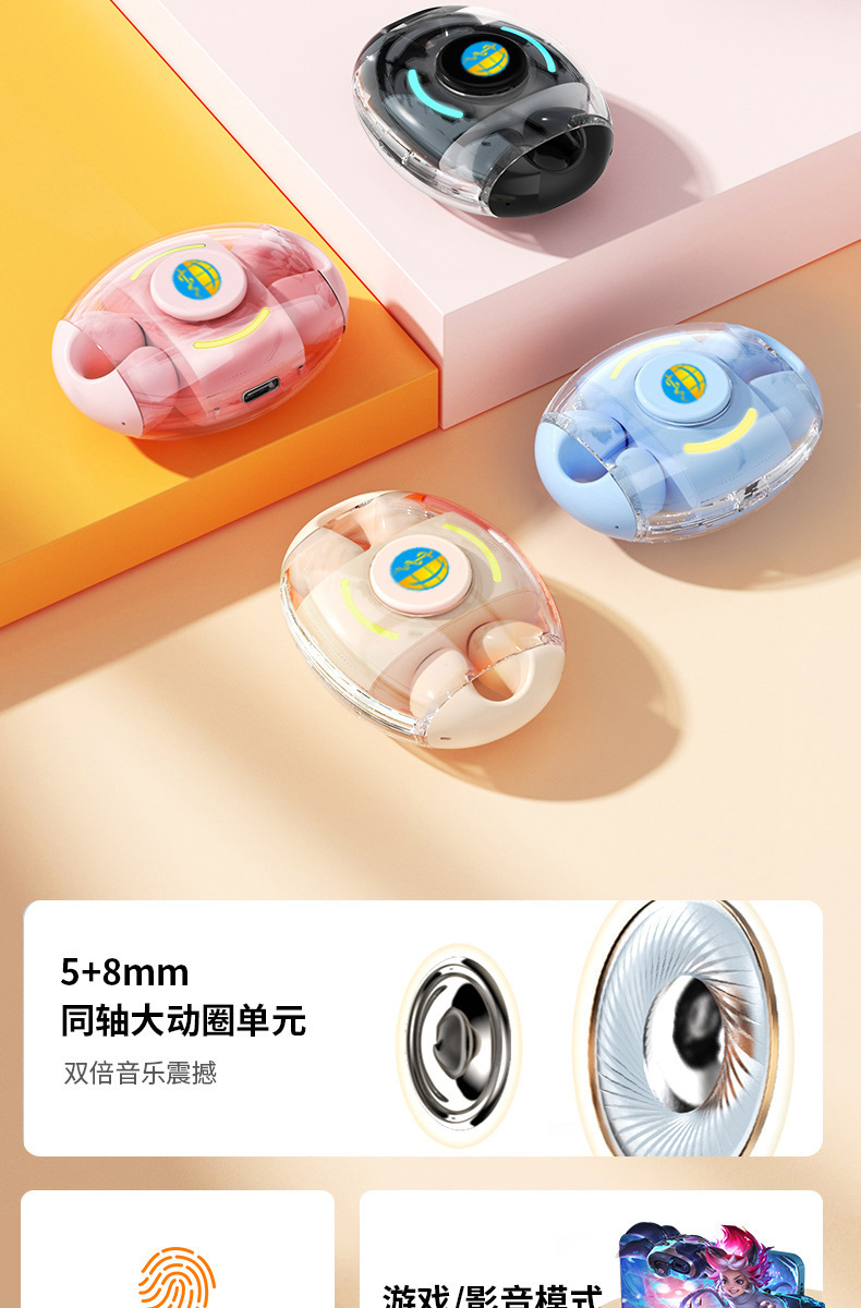 Cross-border creative fidget Spinner rotating Bluetooth headphones, in-ear sports and stress-relieving wireless V5.3 earbuds pic 6