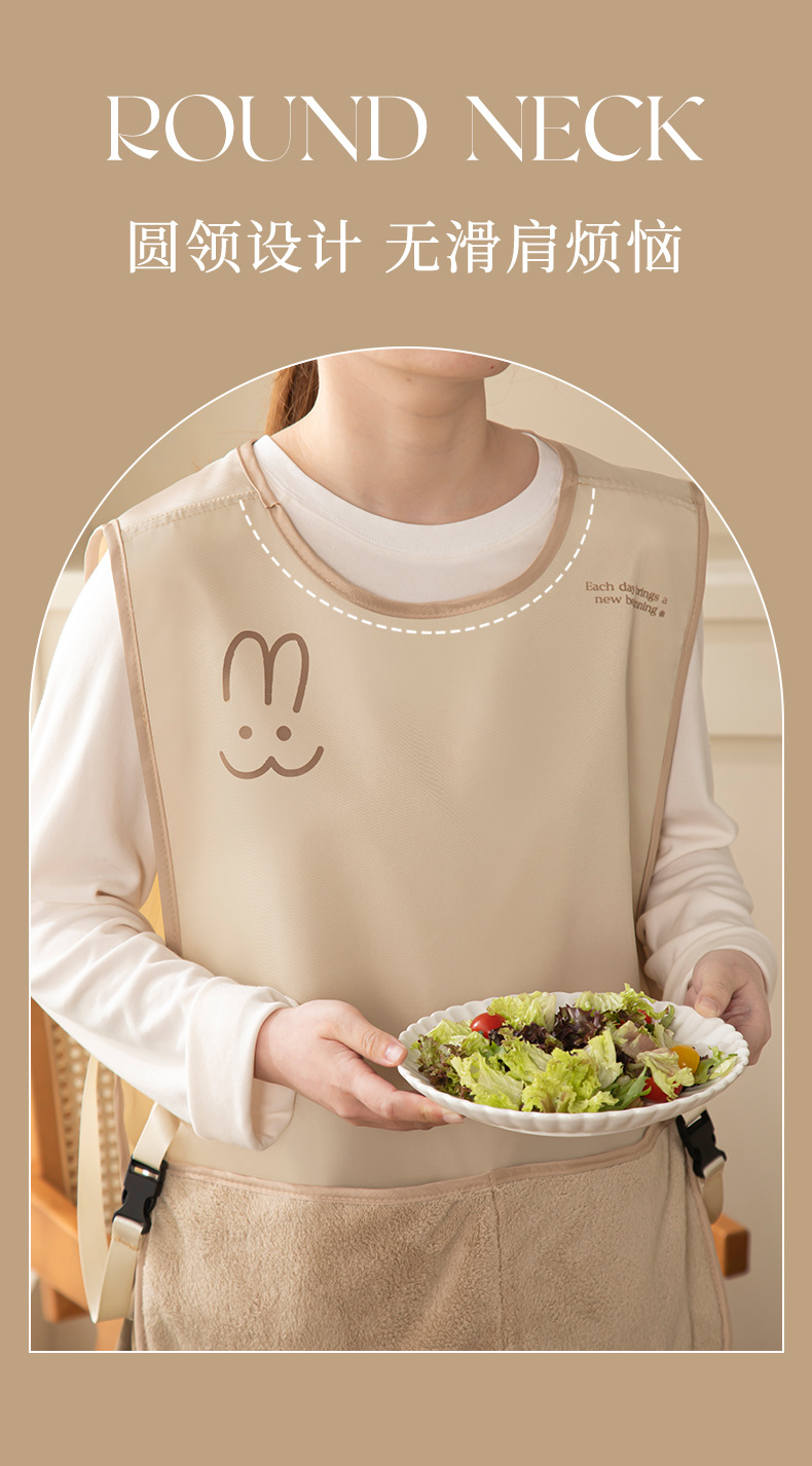 Fashionable vest-style apron, kitchen waterproof and oil-proof sleeveless cover-up, special work clothes for catering, home hand-drying vest apron pic 4
