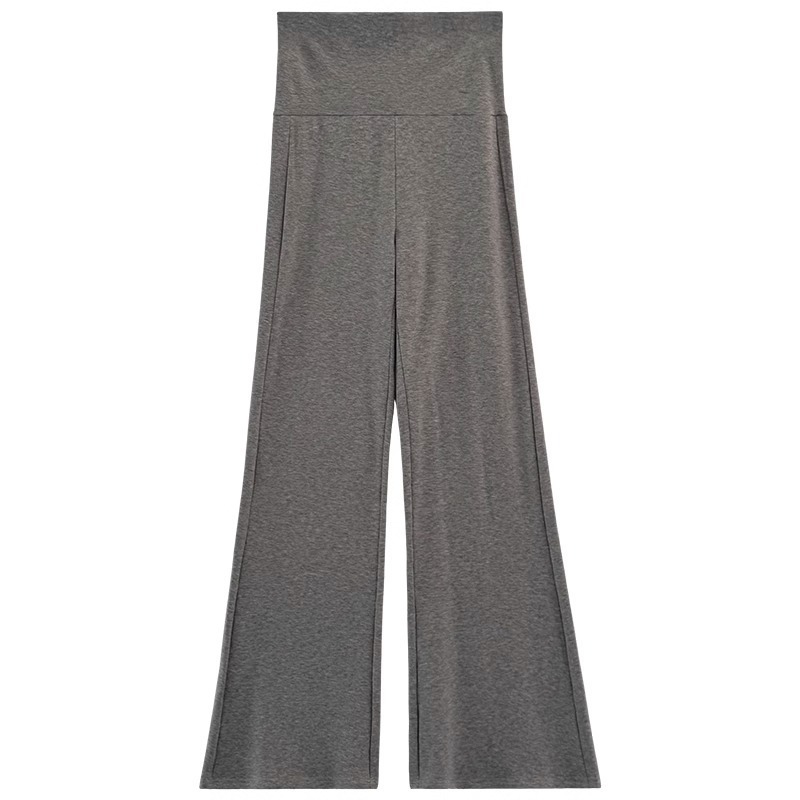 灰色翻腰微喇叭裤女夏季薄款垂感裸感云朵裤小个子显瘦休闲运动裤详情23