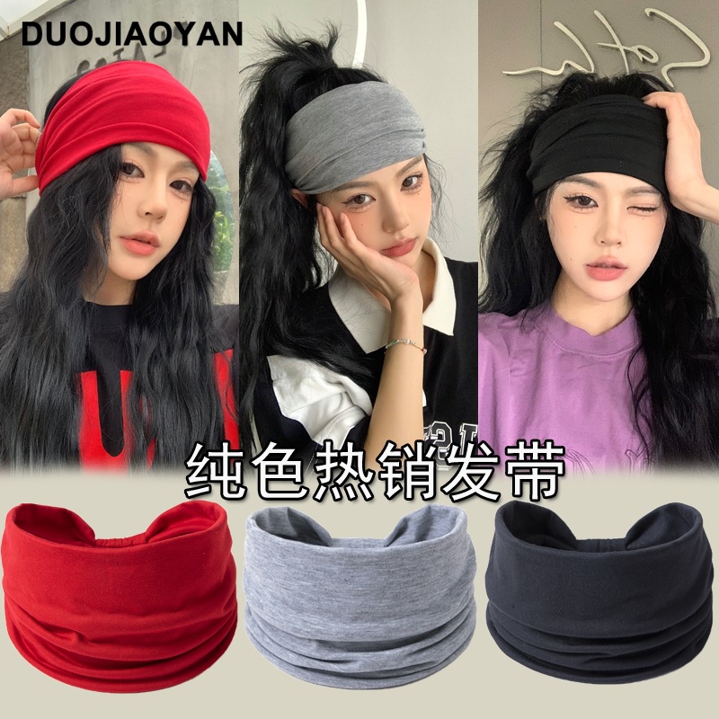 The new sporty hair band, Paisley printed hair band, is a popular fashion wide-sided breathable sports yoga hair band for women pic 7