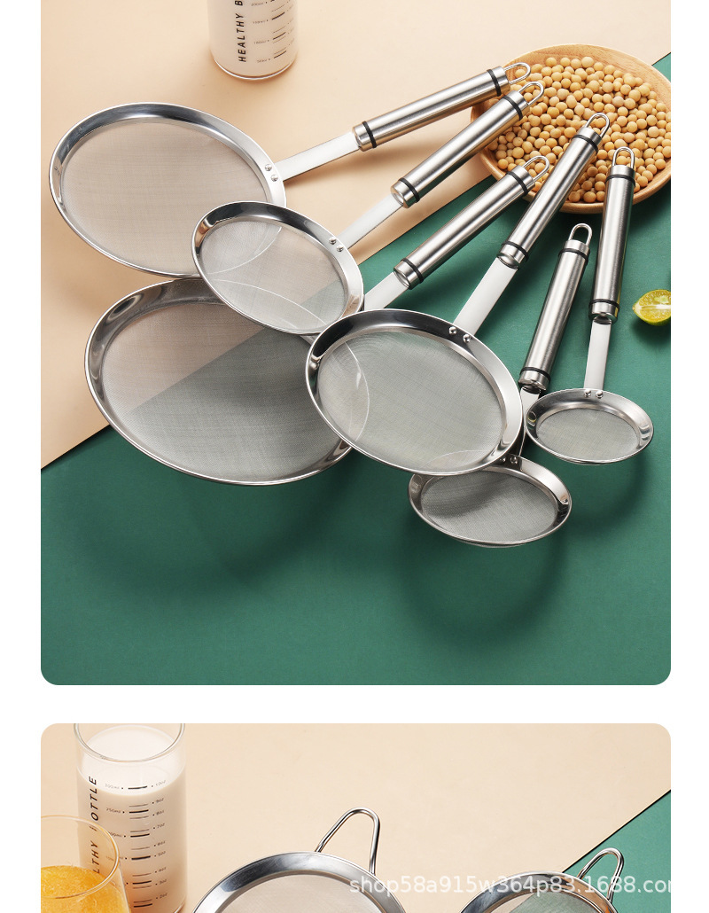 304不锈钢豆浆过滤网筛超细家用神器榨果汁机隔渣漏网厨房小漏勺详情15