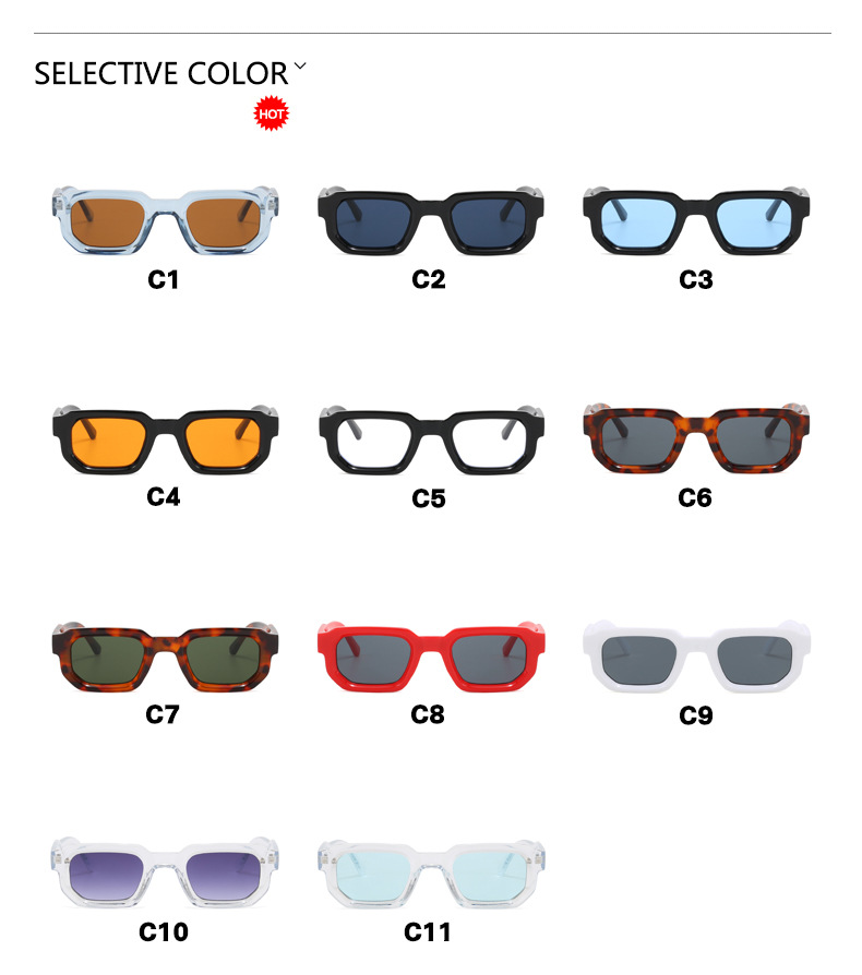 方形小框太阳镜欧美复古2024新款简约高级感时尚墨镜女士太阳眼镜详情7