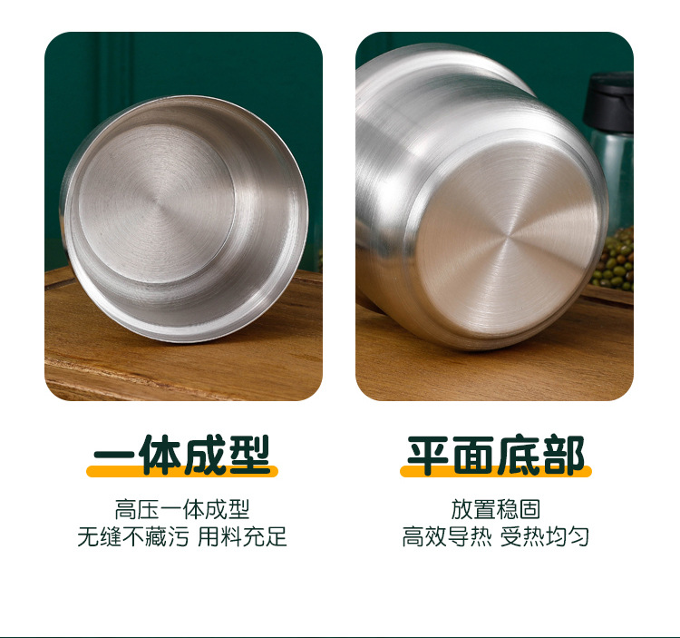 304 stainless steel steamed egg bowl, water steamer cup, thickened stainless steel single-layer bowl, steamed egg custard steamer cup, baby complementary food bowl pic 14