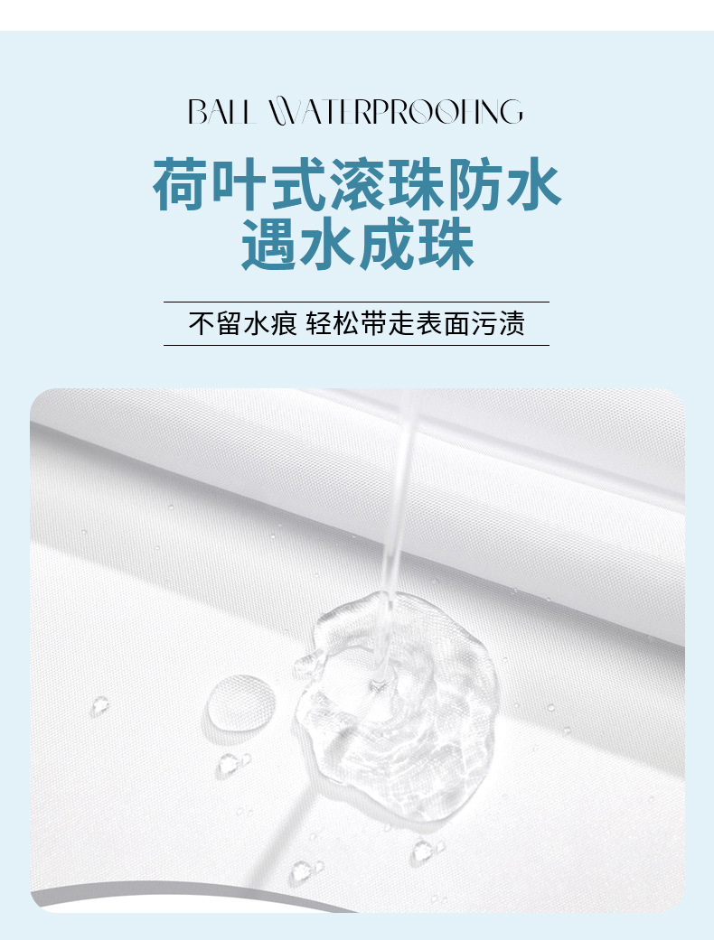 源头厂家简约防水浴帘加厚涤纶浴帘布卫生间淋浴隔断防水帘免安装详情10