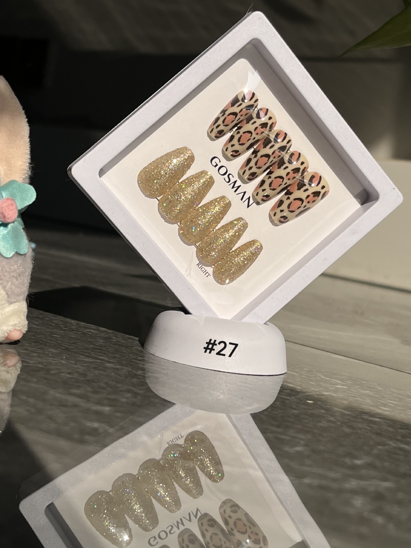 戈斯曼2023新款24片手工穿戴软甲法式中长款温柔气质无痕甲片女美甲贴纸详情11