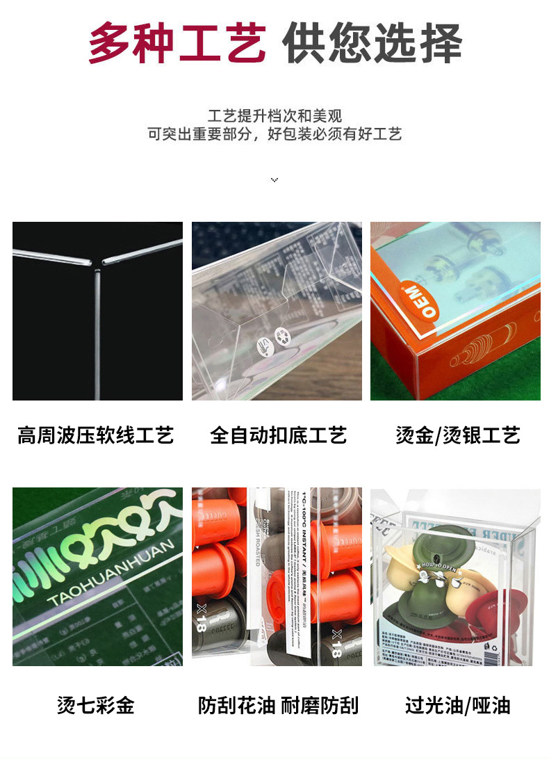 pvc包装盒定制咖啡盒透明塑料pet彩盒益生菌pp磨砂礼盒定做logo详情10