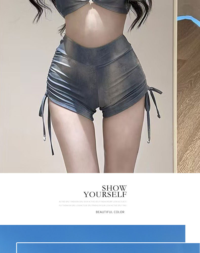 泳衣女分体罩衫扎染三件套清新风遮肚显瘦保守度假温泉小胸纯欲风-125072详情9