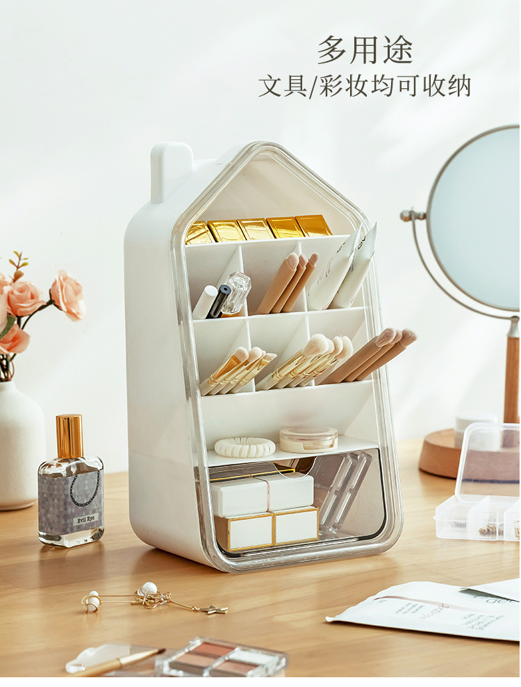 Japanese-style pen holder ins high appearance level desktop stationery storage box Office supplies pen holder slanted compartments storage rack pic 7