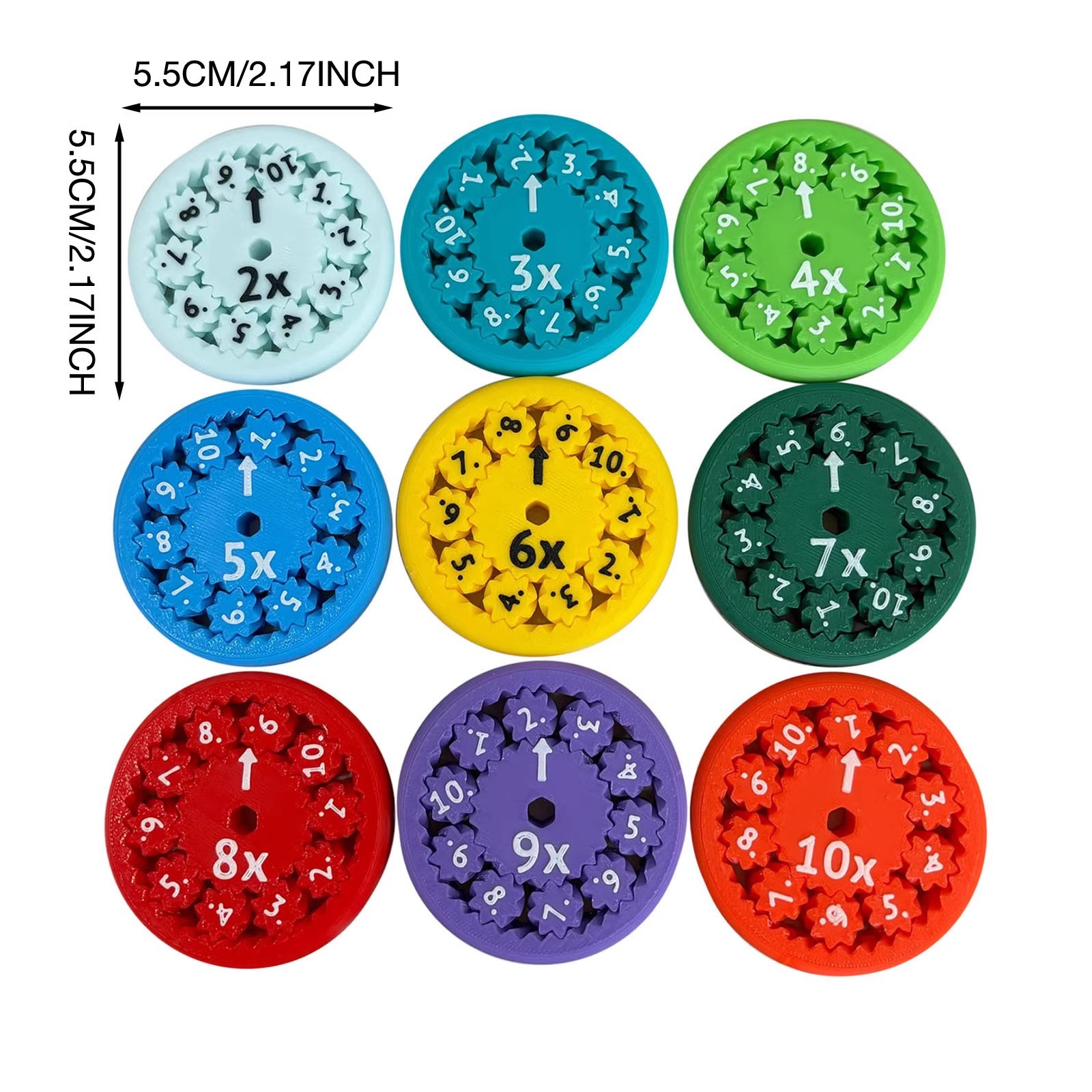 Digital gyroscope, rotating fingertip gyroscope, math arithmetic, stress-relieving intelligence, finger dust toy, gear rotation, addition, subtraction, multiplication, division pic 3