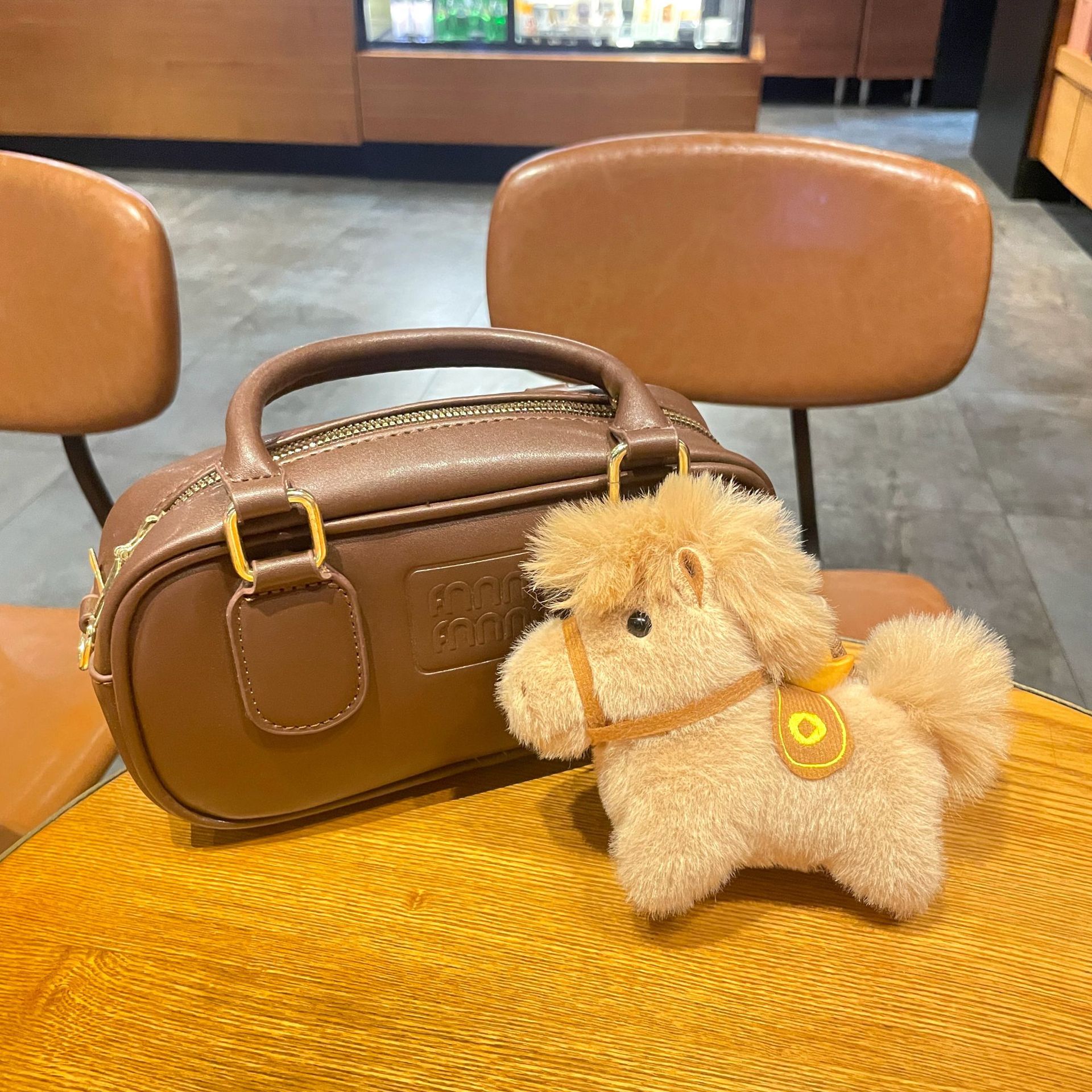 2026 Year of the Horse mascot Plush horse keychain pendant, popular Yuan BMW doll, cute bag pendant gift pic 6