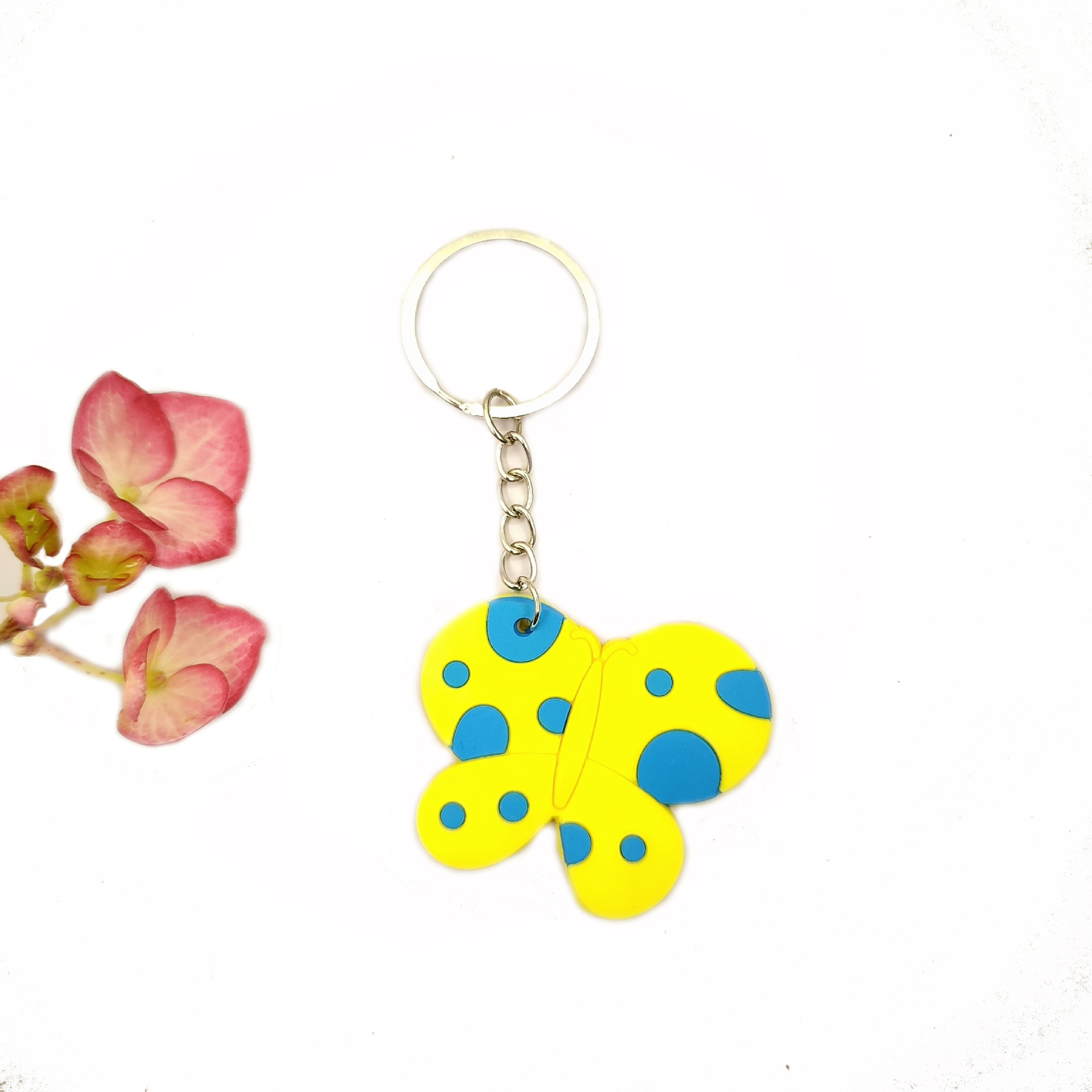 跨境热卖蝴蝶软胶钥匙扣儿童钥匙扣幼儿园小学生开学日分享详情10