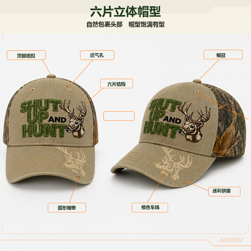 Gorra de béisbol con cabeza grande bordado de logotipo personalizado sombra al aire libre pato tongue gorra de publicidad de grupo gorra transfronteriza al por mayor pic 7