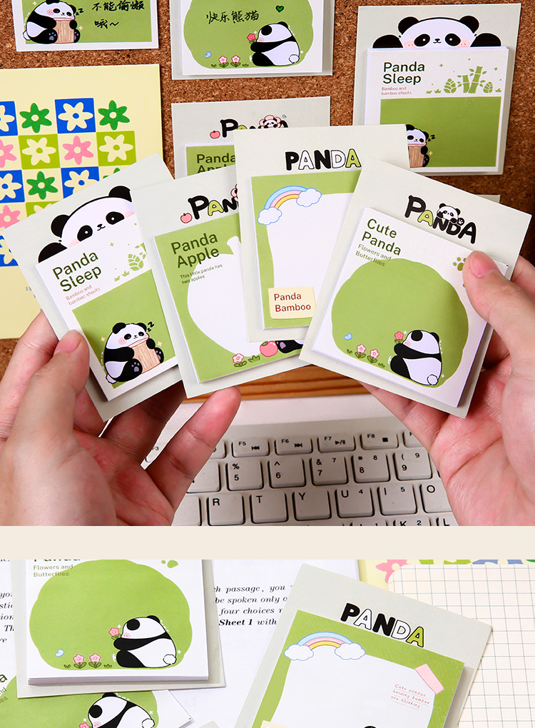 熊猫便签本可爱高颜值可撕便利贴卡通记事本简约便携ins风小本子详情9