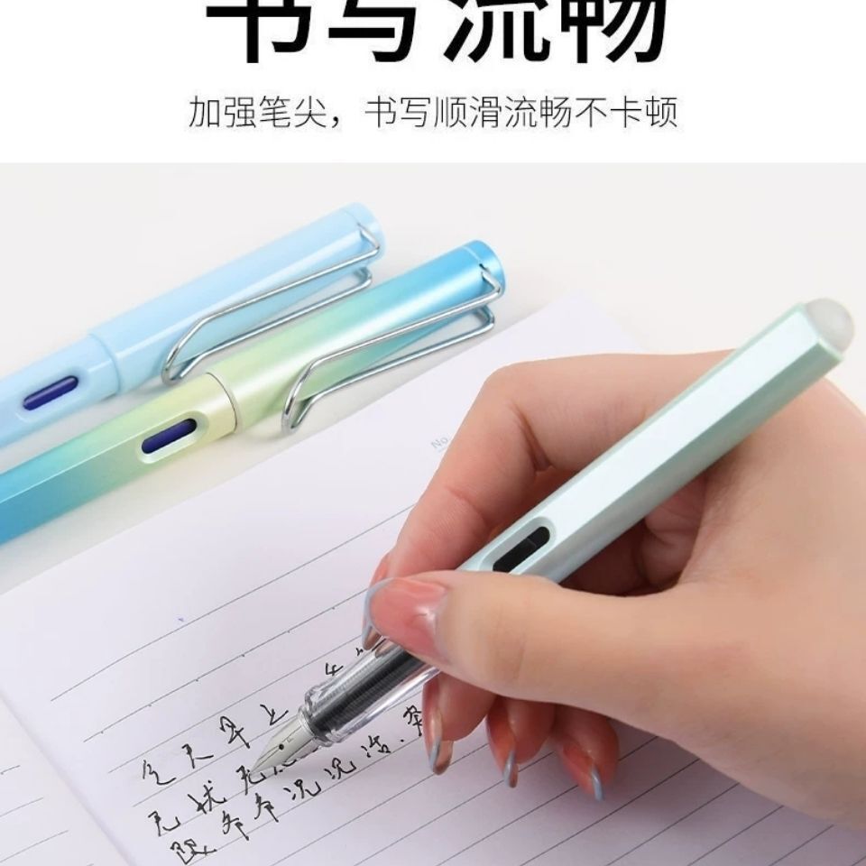 New heat-sensitive erasable pen for primary school students, magic eraser, suitable for beginners in the third grade, with replaceable ink cartridges and gradient colors pic 2