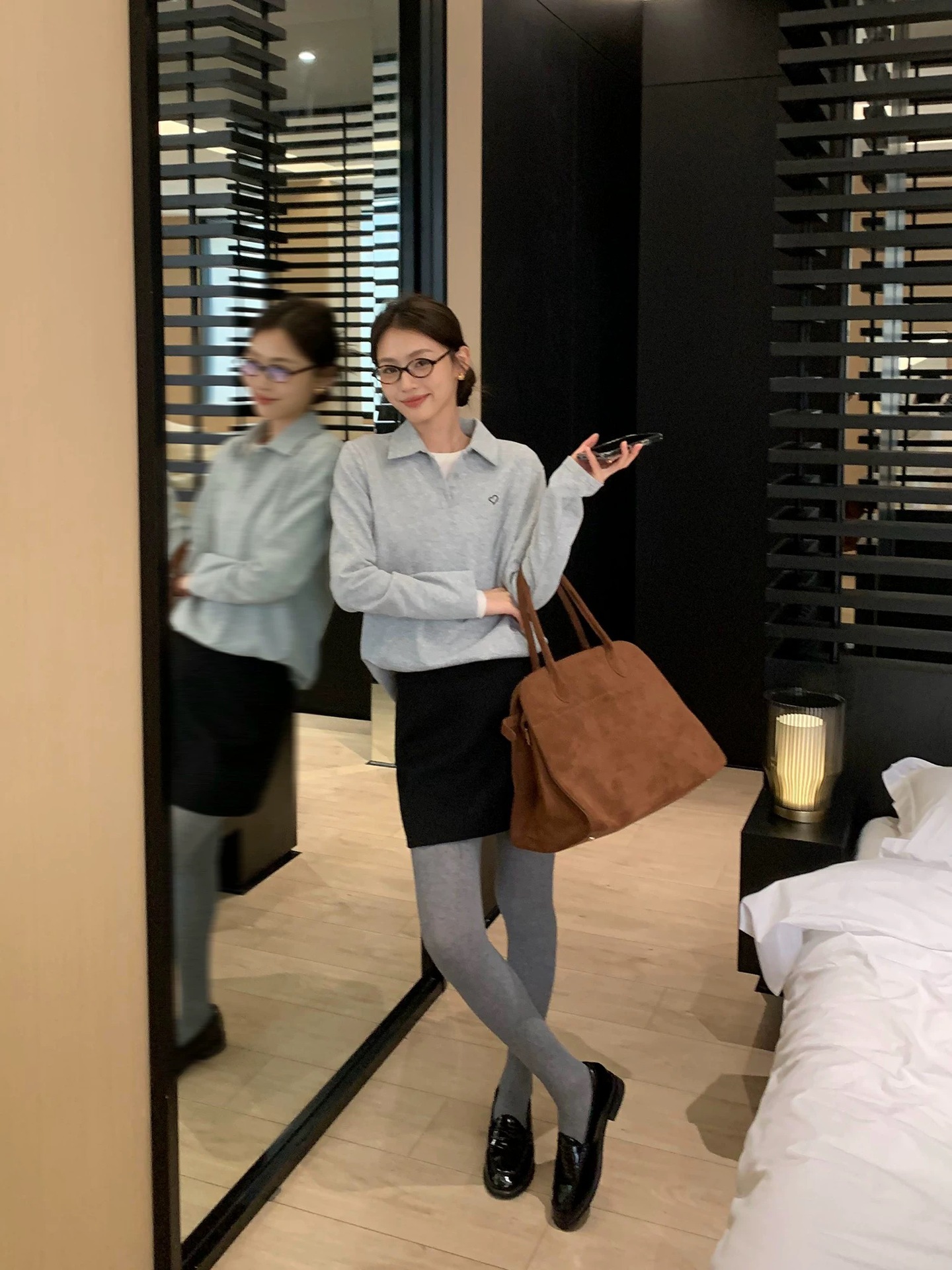 Four Beauties Slimming 100% short plush woolen A-line short skirt for women 25 winter New minimalist half skirt 9442 pic 27