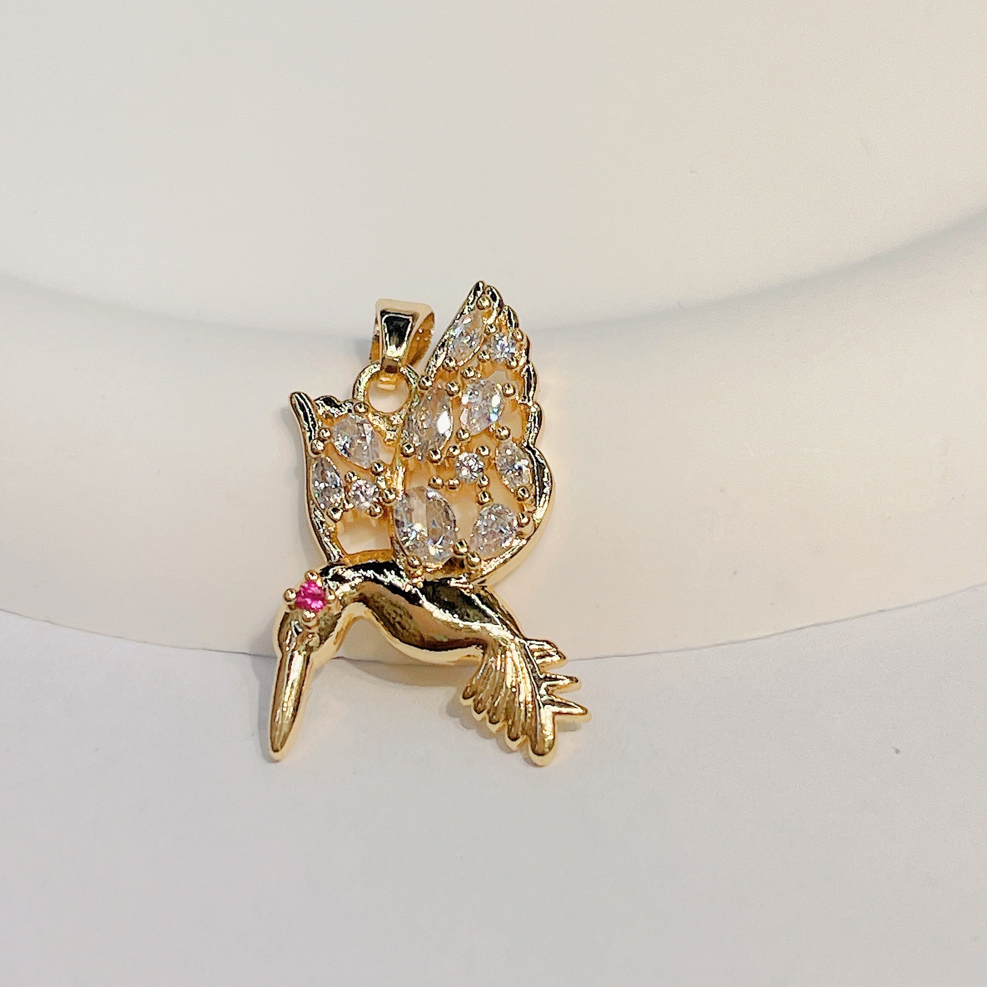 A creative and personalized DIY necklace pendant with copper plating real gold for birds and pigeons, a best-selling cross-border product from Europe and America pic 1