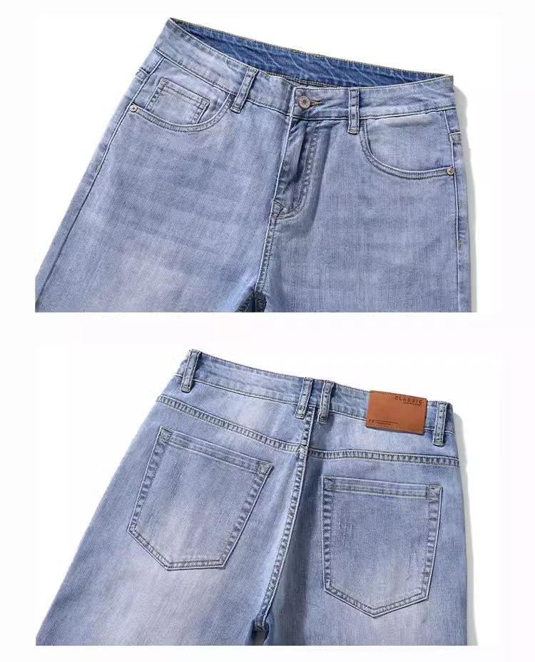 牛仔裤男士修身直筒弹力休闲百搭九分裤2025春夏新款韩版潮流男裤详情28