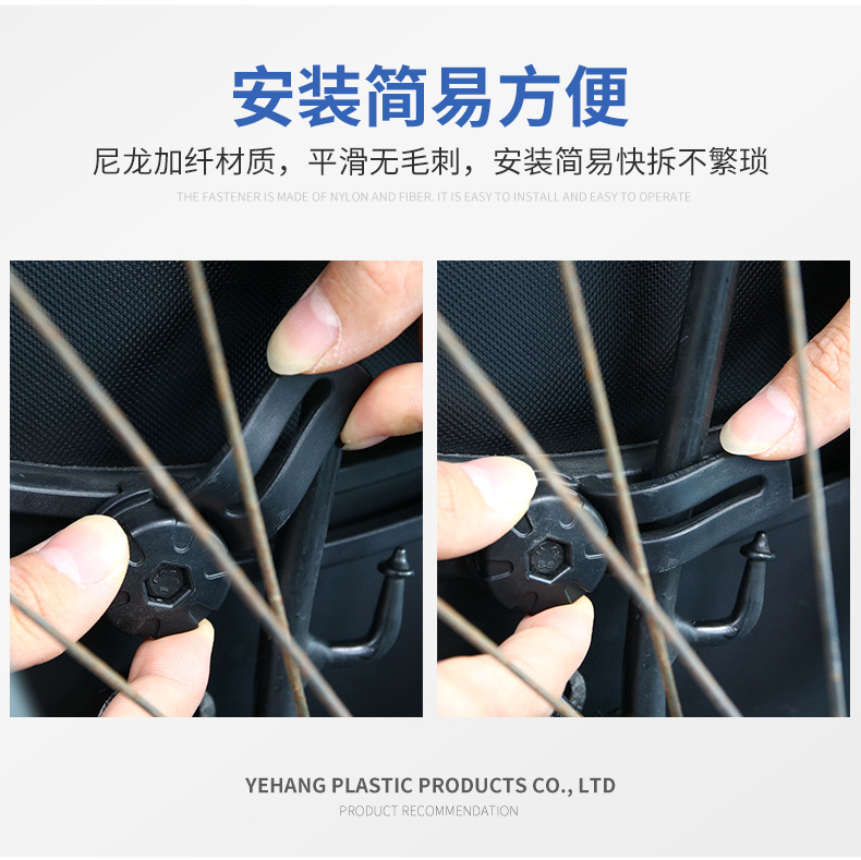 Factory wholesale of bicycle side bag buckles, short bicycle bag hanging buckle accessories, and bicycle pack buckles in stock pic 6