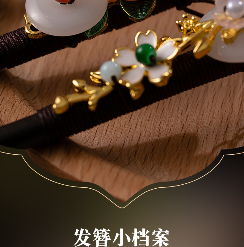 Ancient-style hairpins, tassels, wooden hairpins, imitation ebony headwear, updo, Hanfu accessories, hair-tied, ancient-style hairpins for women pic 2